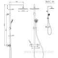 Brass wall mounted thermostatic bath shower mixer faucet